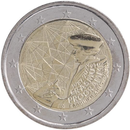 2 euro Grecia 2022, 35° anniv. Programma Erasmus