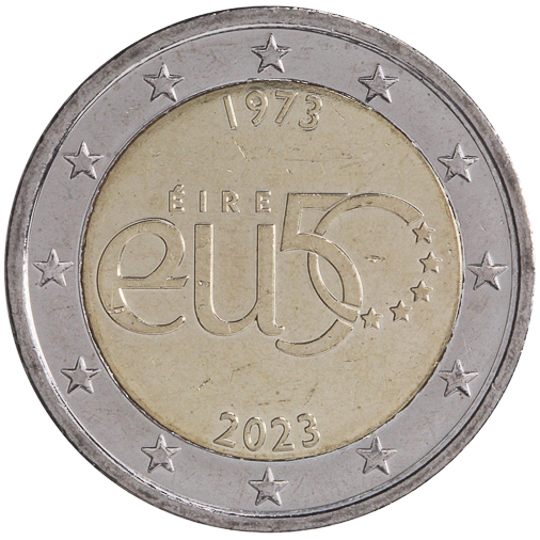 2 euro Irlanda 2023, 50° anniv. adesione Unione Europea