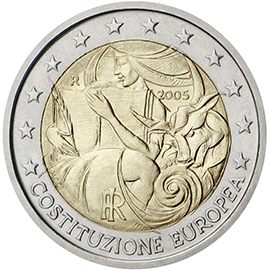 2 euro Italia 2005, 1° anniv. Costituzione Europea