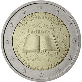 2 euro Italia 2007, 50° anniv. Trattati di Roma