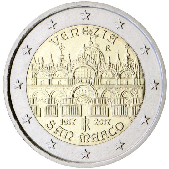 2 euro Italia 2017, 400° anniv. completamento basilica di San Marco a Venezia