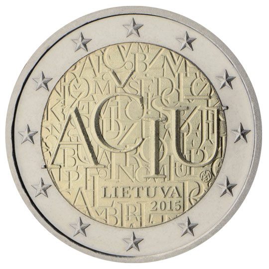 2 euro Lituania 2015, Linguaggio lituano