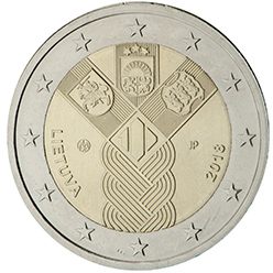 2 euro Lituania 2018, 100° anniv. Stati Baltici