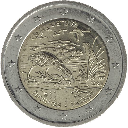2 euro Lituania 2021, Riserva di biosfera di Žuvintas