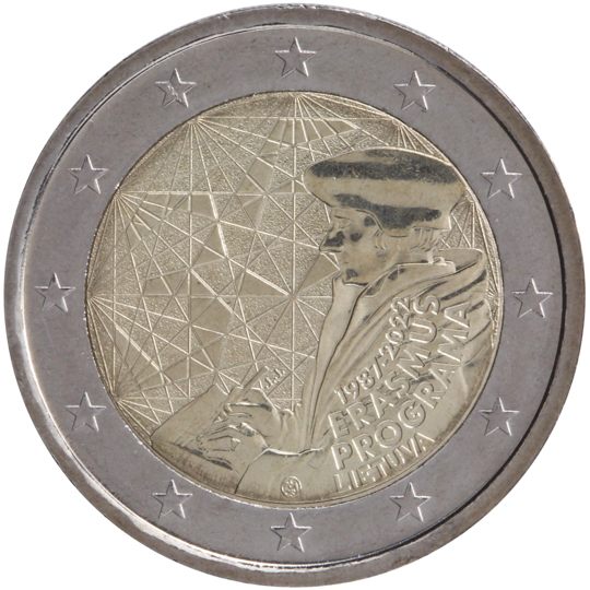 2 euro Lituania 2022, 35° anniv. Programma Erasmus
