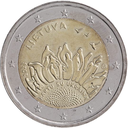 2 euro Lituania 2023, Insieme all'Ucraina