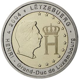 2 euro Lussemburgo 2004, Monogramma del Granduca Henri