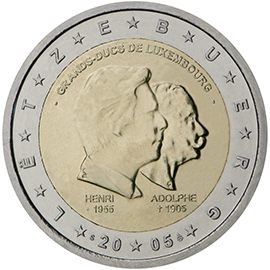 2 euro Lussemburgo 2005, Granduca Henri e Granduca Adolphe