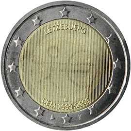 2 euro Lussemburgo 2009, 10° anniv. Unione Economica e Monetaria