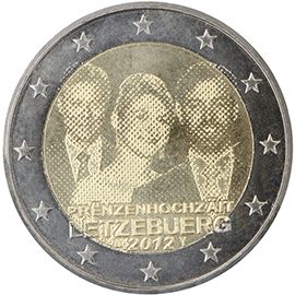 2 euro Lussemburgo 2012, Matrimonio del principe Guillaume