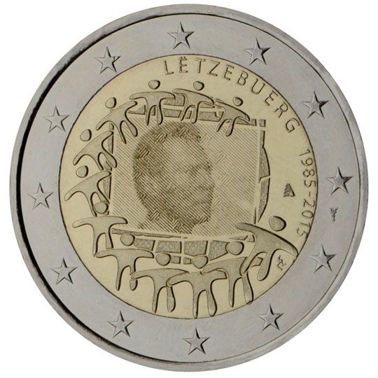 2 euro Lussemburgo 2015, 30° anniv. bandiera europea