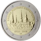 2 euro Lettonia 2014, Riga capitale europea della cultura