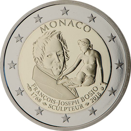 2 euro Monaco 2018, 250° anniv. nascita di François-Joseph Bosio