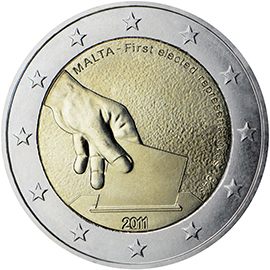 2 euro Malta 2011, Primi rappresentanti eletti nel 1849