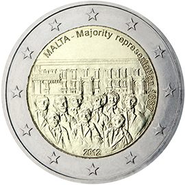 2 euro Malta 2012, Rappresentanza maggioritaria 1887