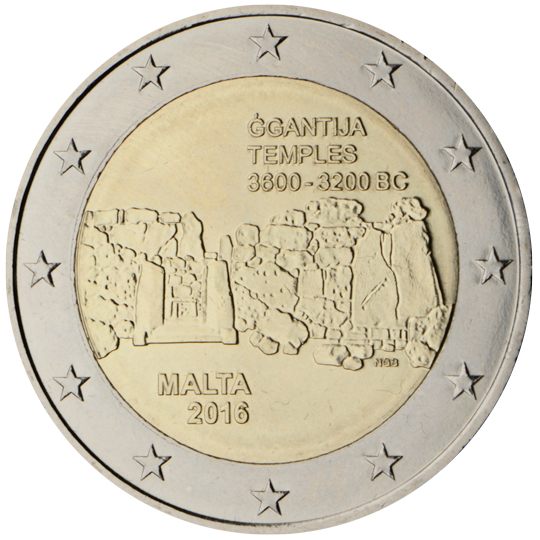 2 euro Malta 2016, Templi di Ġgantija