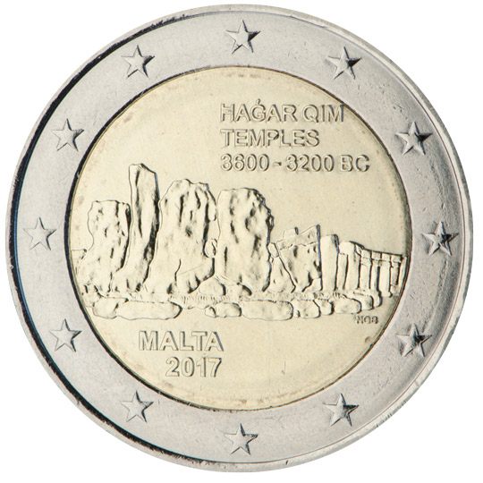 2 euro Malta 2017, Templi di Ħaġar Qim