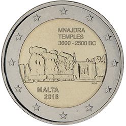 2 euro Malta 2018, Templi di Mnajdra
