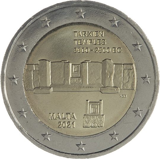2 euro Malta 2021, Templi di Tarxien