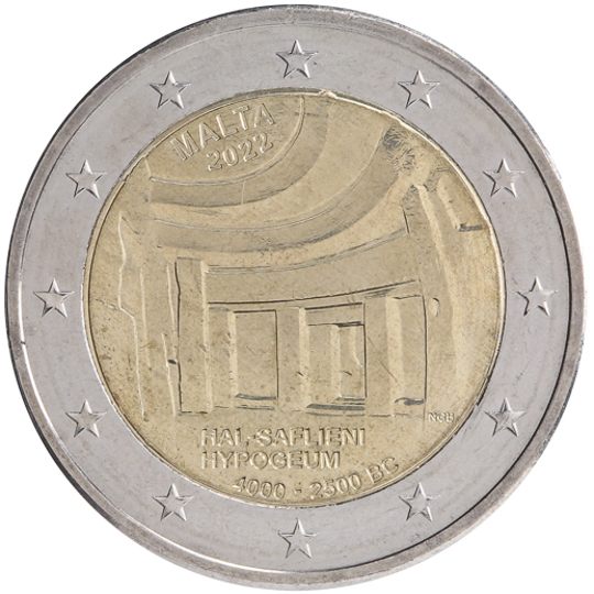 2 euro Malta 2022, Ipogeo di Ħal-Saflieni