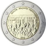 2 euro Malta 2012, Rappresentanza maggioritaria 1887
