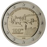 2 euro Malta 2015, 100° anniv. primo volo da Malta