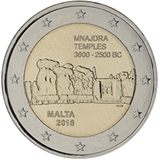 2 euro Malta 2018, Templi di Mnajdra