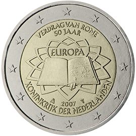 2 euro Paesi Bassi 2007, 50° anniv. Trattati di Roma