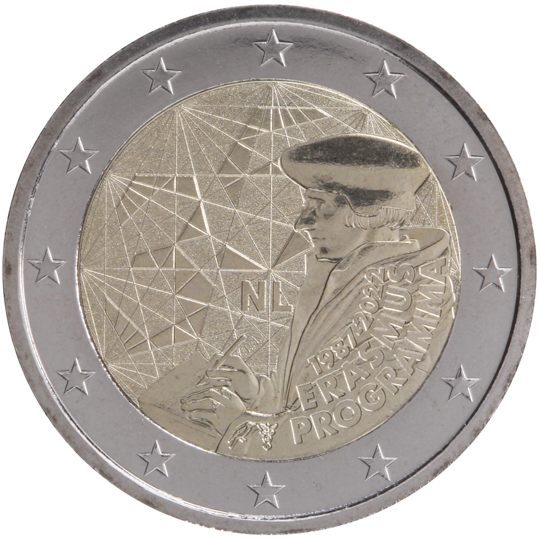 2 euro Paesi Bassi 2022, 35° anniv. Programma Erasmus