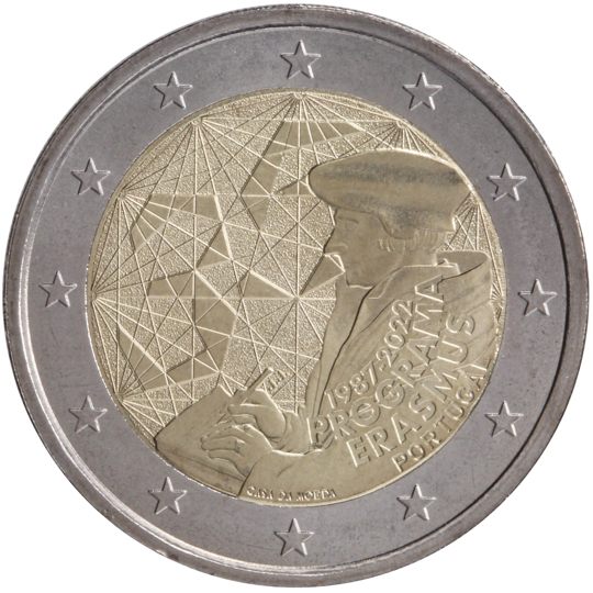 2 euro Portogallo 2022, 35° anniv. Programma Erasmus