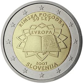 2 euro Slovenia 2007, 50° anniv. Trattati di Roma