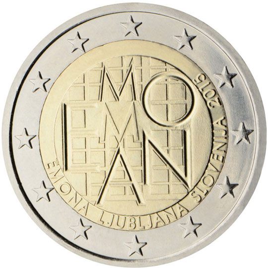 2 euro Slovenia 2015, 2000 anni insediamento romano di Emona