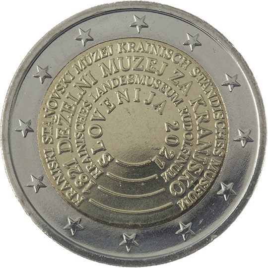 2 euro Slovenia 2021, 200° anniv. Museo nazionale della Slovenia