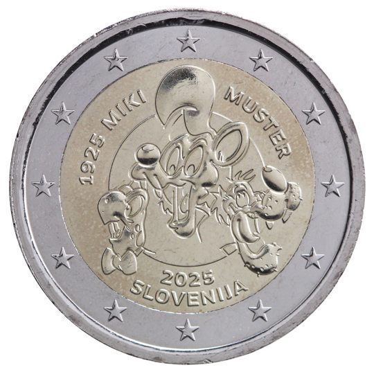 2 euro Slovenia 2025, 100° anniv. nascita Miki Muster