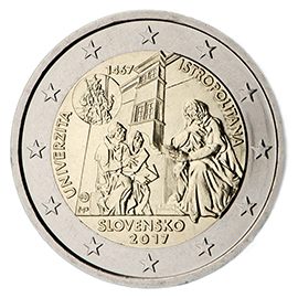 2 euro Slovacchia 2017, 550° anniv. Università Istropolitana
