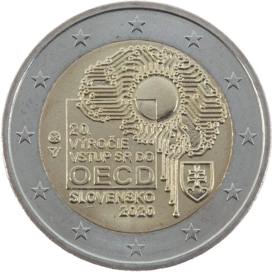 2 euro Slovacchia 2020, 20° anniv. adesione della Slovacchia all'OCSE