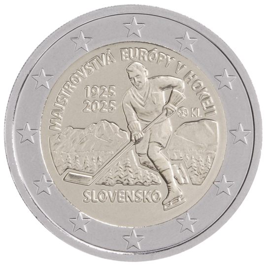 2 euro Slovacchia 2025, 100° anniv. primo torneo sportivo internazionale - Campionato Europeo di hockey
