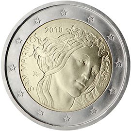 2 euro San Marino 2010, 500° anniv. morte Sandro Botticelli