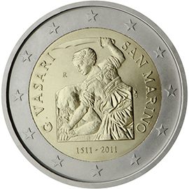 2 euro San Marino 2011, 500° anniv. nascita Giorgio Vasari