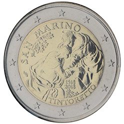 2 euro San Marino 2018, 500° anniv. nascita Tintoretto