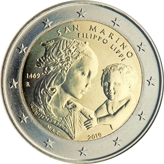 2 euro San Marino 2019, 550° anniv. morte Filippo Lippi