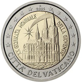 2 euro Vaticano 2005, XX Giornata mondiale della gioventù