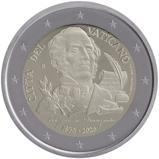 2 euro Vaticano 2023, 150° anniv. morte Alessandro Manzoni