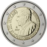 2 euro Vaticano 2007, 80° Genetliaco Papa Benedetto XVI