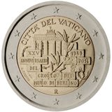 2 euro Vaticano 2014, XXV anniv. crollo muro di Berlino