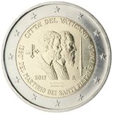 2 euro Vaticano 2017, 1950° anniv. martirio San Pietro e San Paolo
