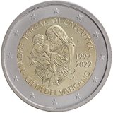 2 euro Vaticano 2022, 25° anniv. morte Madre Teresa di Calcutta